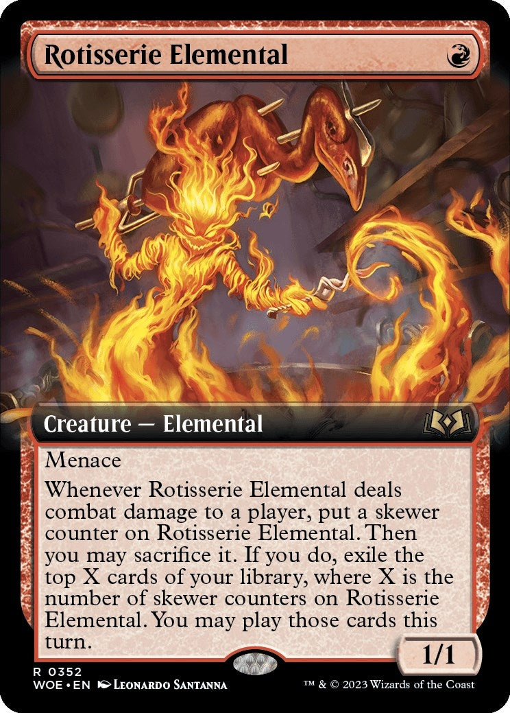 Image for Rotisserie Elemental (Extended Art) (Wilds of Eldraine) (352) - Magic: The Gathering