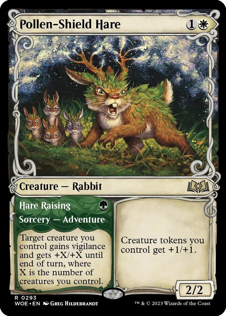 Image for Pollen-Shield Hare (Showcase) (Wilds of Eldraine) (293) - Magic: The Gathering