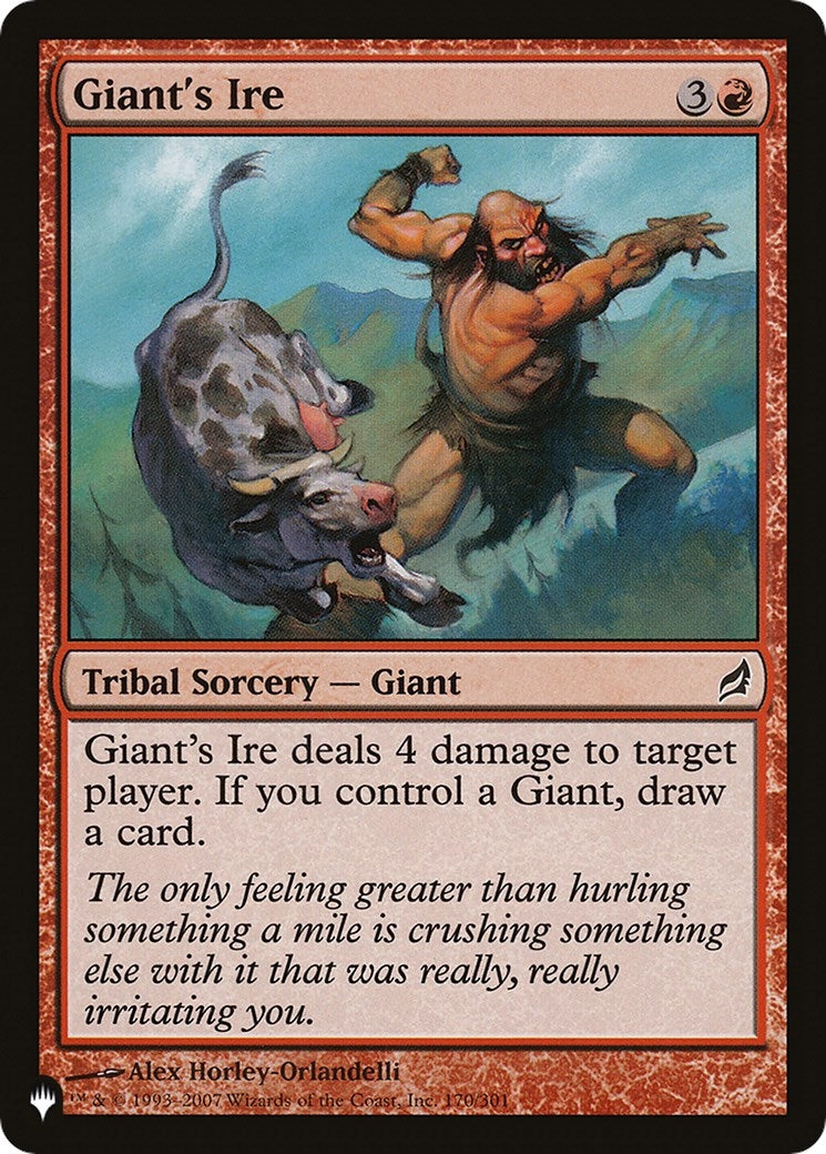 Image for Giant's Ire (The List Reprints) (170/301) - Magic: The Gathering