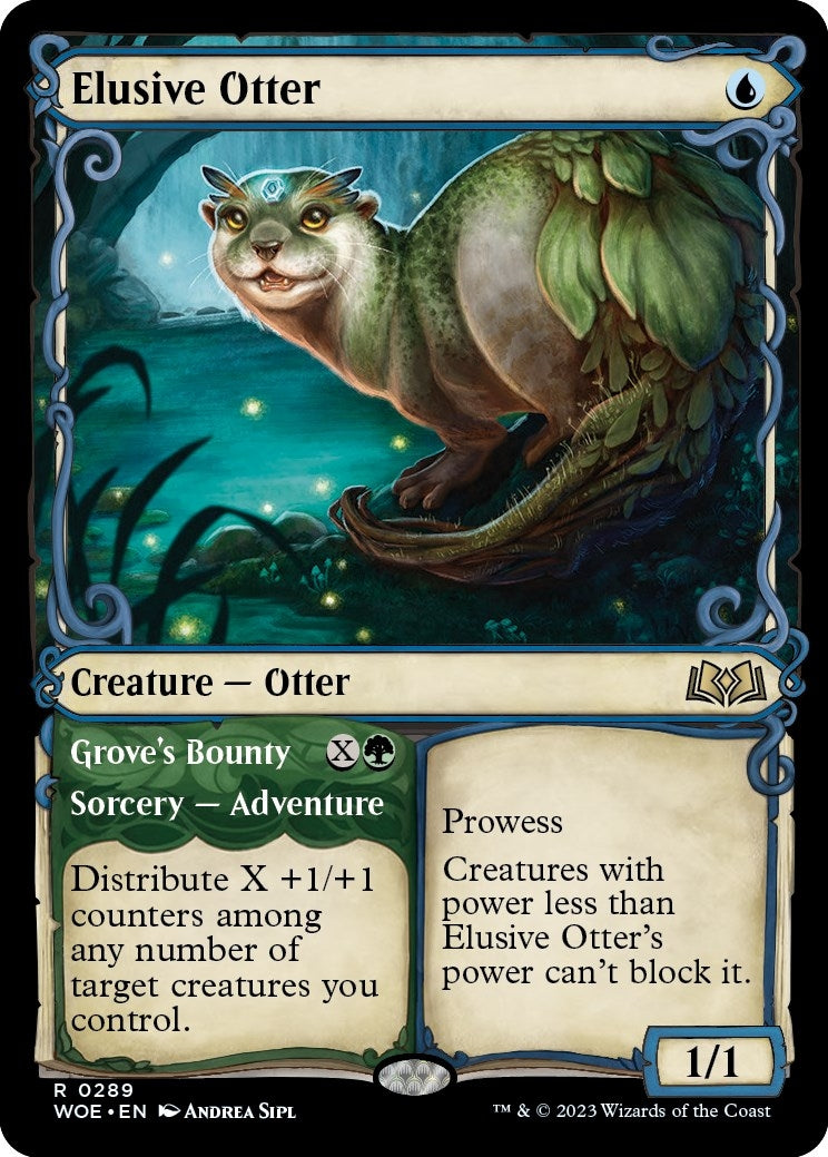 Image for Elusive Otter (Showcase) (Wilds of Eldraine) (289) - Magic: The Gathering