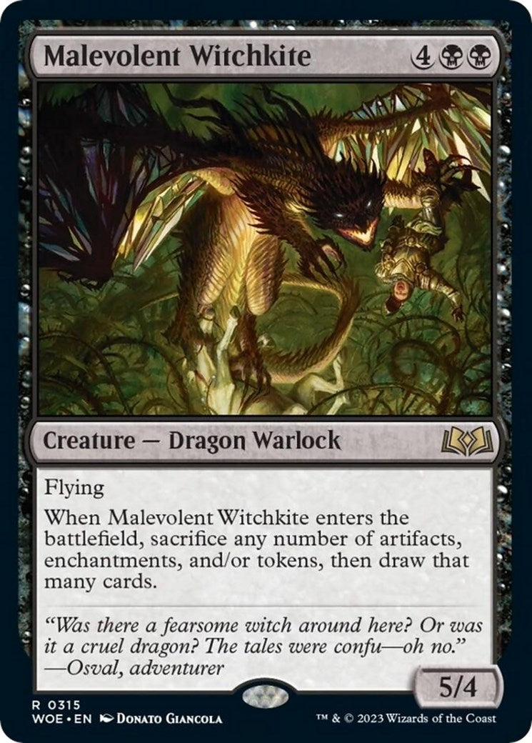 Image for Malevolent Witchkite (Wilds of Eldraine) (315) - Magic: The Gathering