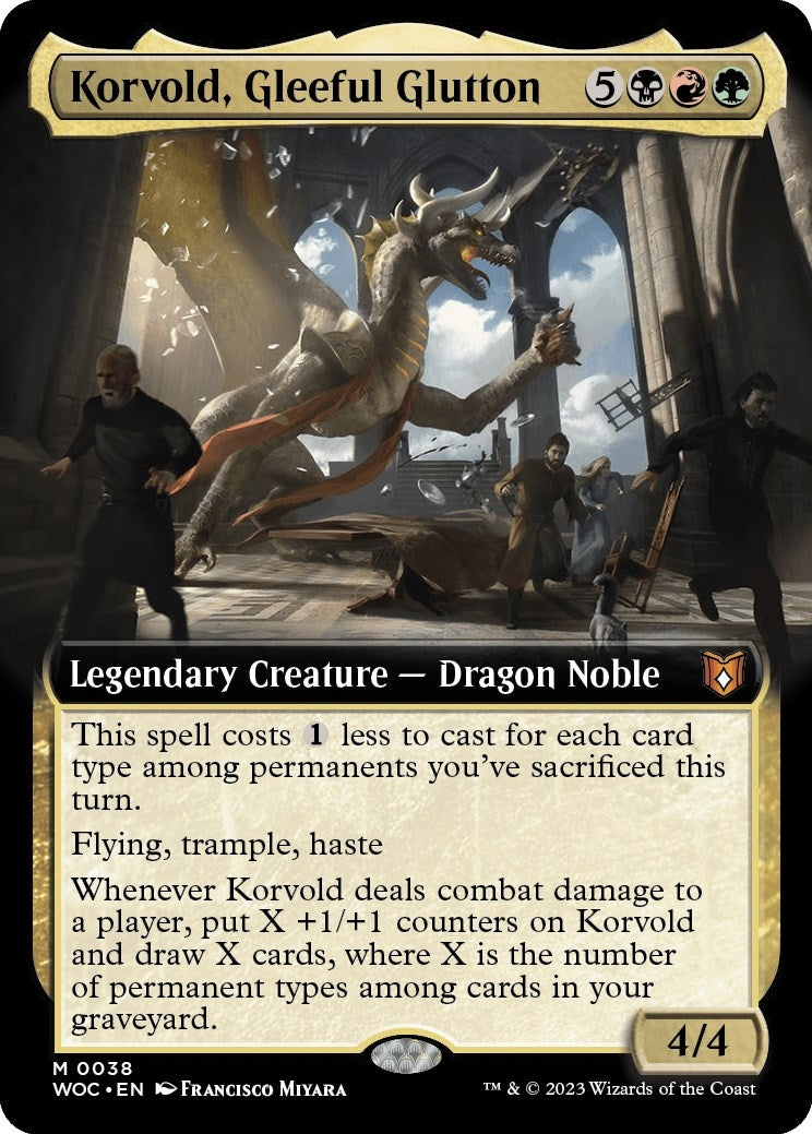 Image for Korvold, Gleeful Glutton (Extended Art) (Commander: Wilds of Eldraine) (38) - Magic: The Gathering