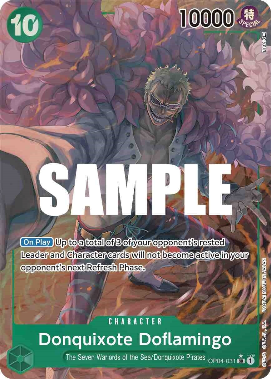 Image for Donquixote Doflamingo (031) (Alternate Art) (Kingdoms of Intrigue) (OP04-031) - One Piece Card Game