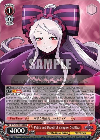 Image for Petite and Beautiful Vampire, Shalltear (Nazarick: Tomb of the Undead Vol.2) (OVL/S99-E053 RR) - Weiss Schwarz