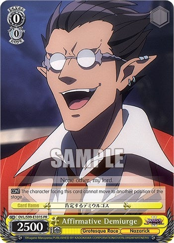 Image for Affirmative Demiurge (Foil) (Nazarick: Tomb of the Undead Vol.2) (OVL/S99-E101S PR) - Weiss Schwarz