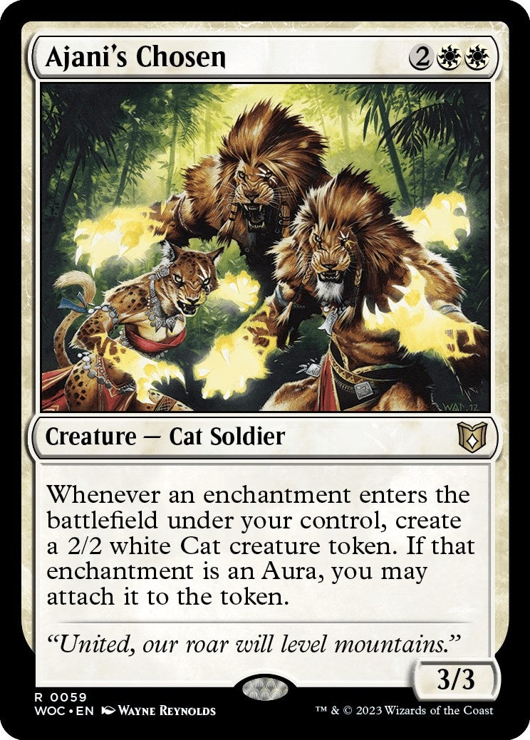 Image for Ajani's Chosen (Commander: Wilds of Eldraine) (59) - Magic: The Gathering