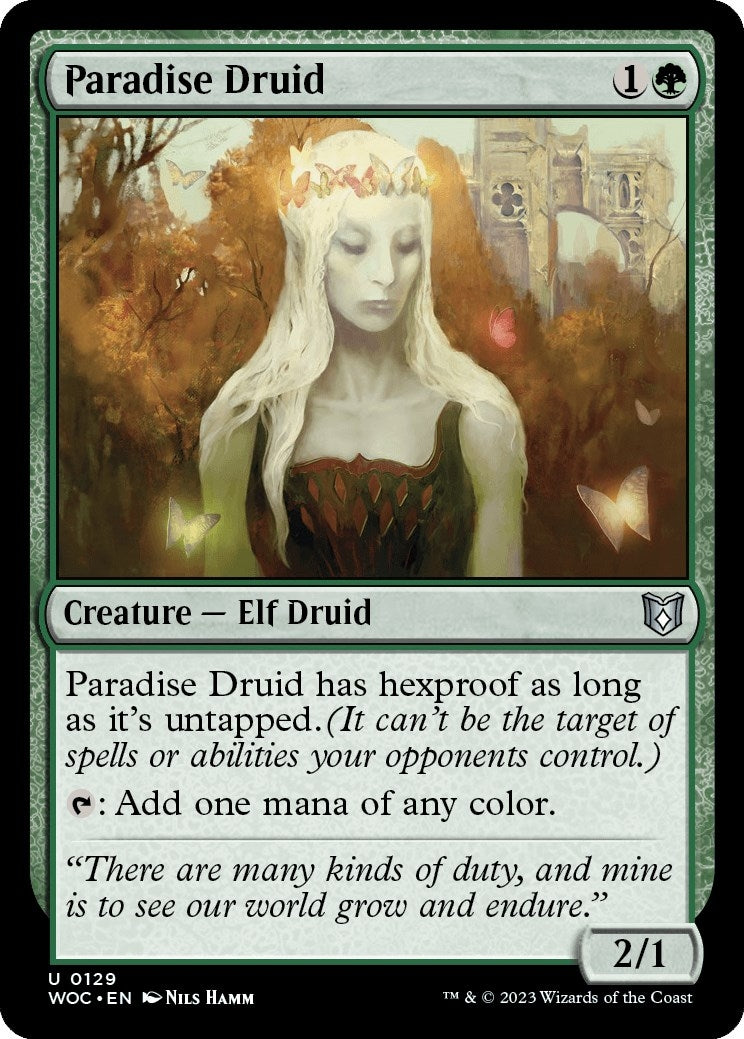 Image for Paradise Druid (Commander: Wilds of Eldraine) (129) - Magic: The Gathering
