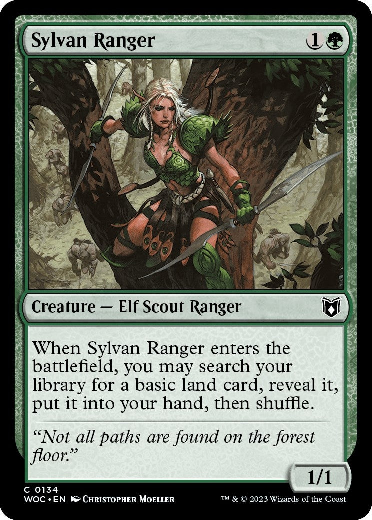 Image for Sylvan Ranger (Commander: Wilds of Eldraine) (134) - Magic: The Gathering