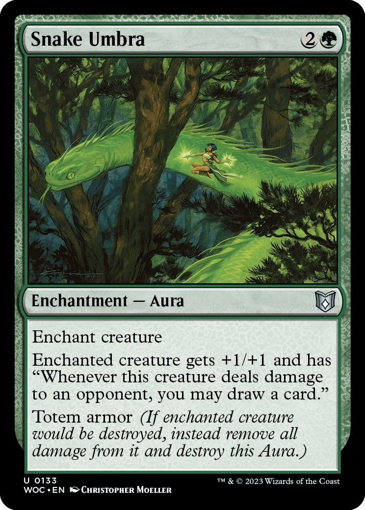 Image for Snake Umbra (Commander: Wilds of Eldraine) (133) - Magic: The Gathering