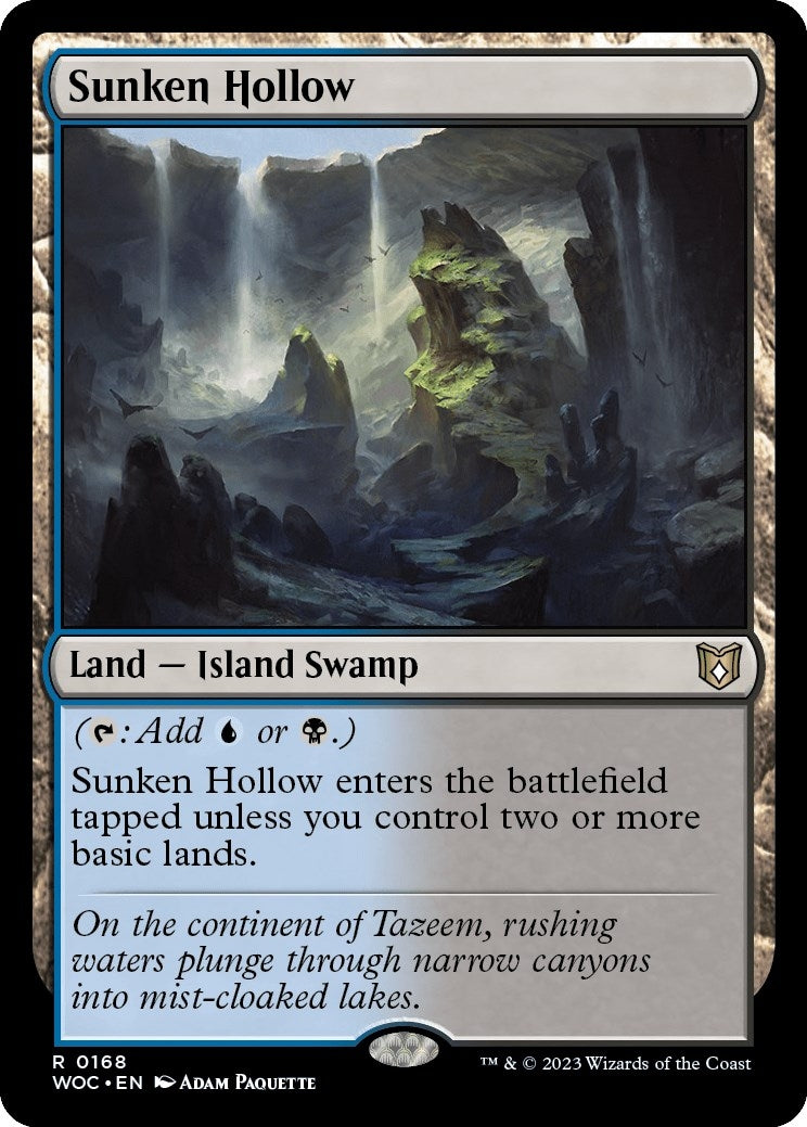 Image for Sunken Hollow (Commander: Wilds of Eldraine) (168) - Magic: The Gathering