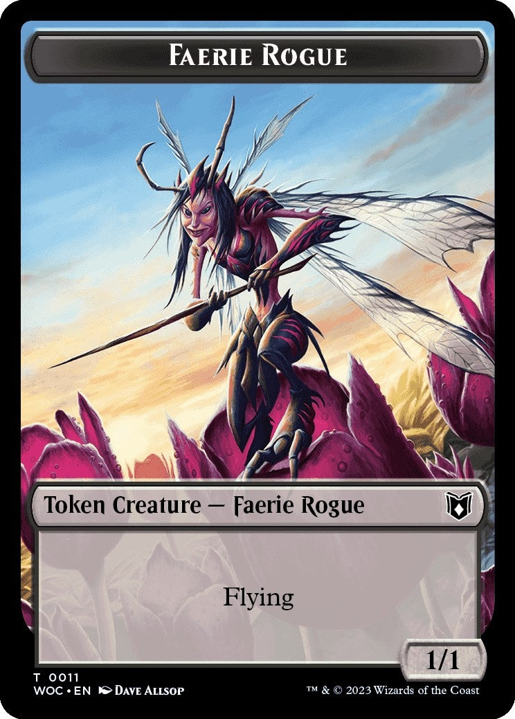 Image for Faerie Rogue (0011) // Faerie Double-Sided Token (Commander: Wilds of Eldraine) (11 // 10) - Magic: The Gathering