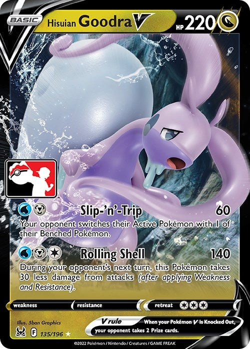 Image for Hisuian Goodra V (Prize Pack Series Cards) (135/196) - Pokemon
