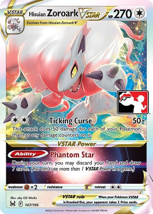 Image for Hisuian Zoroark VSTAR (Prize Pack Series Cards) (147/196) - Pokemon