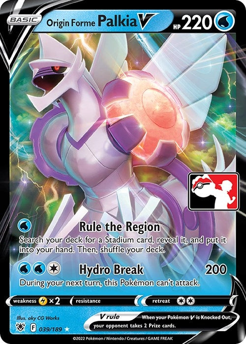 Image for Origin Forme Palkia V (Prize Pack Series Cards) (039/189) - Pokemon