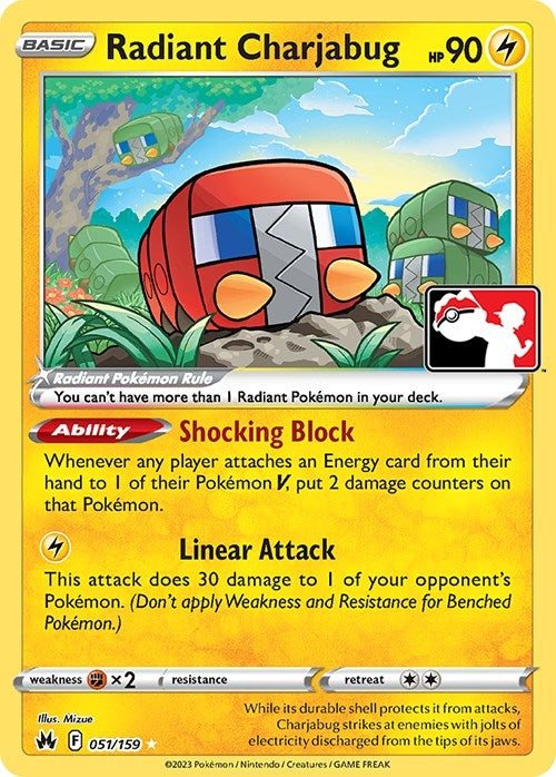 Image for Radiant Charjabug (Prize Pack Series Cards) (051/159) - Pokemon