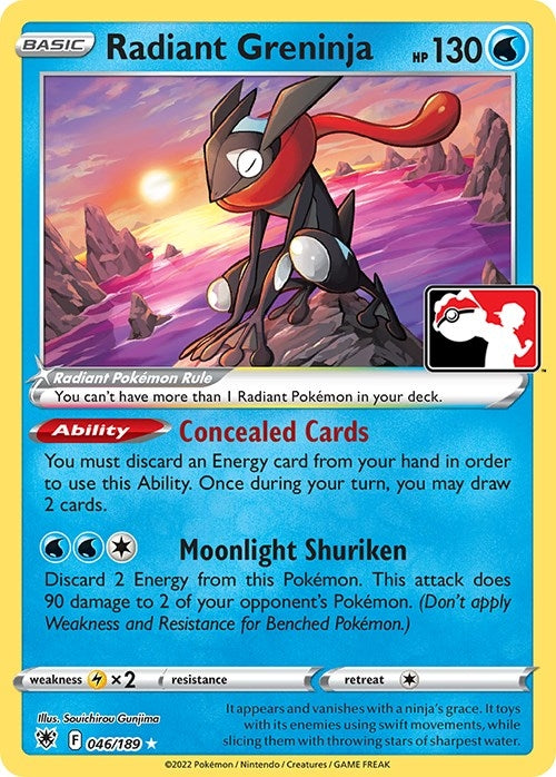 Image for Radiant Greninja (Prize Pack Series Cards) (046/189) - Pokemon