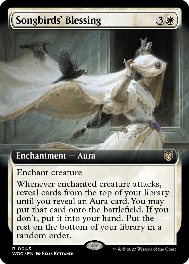 Image for Songbirds' Blessing (Extended Art) (Commander: Wilds of Eldraine) (43) - Magic: The Gathering