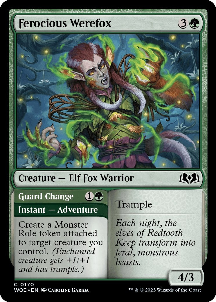 Image for Ferocious Werefox (Wilds of Eldraine) (170) - Magic: The Gathering