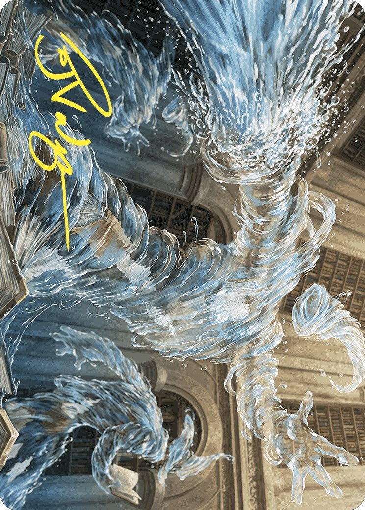 Image for Splashy Spellcaster Art Card (Gold-Stamped Signature) (Art Series: Wilds of Eldraine) (9) - Magic: The Gathering