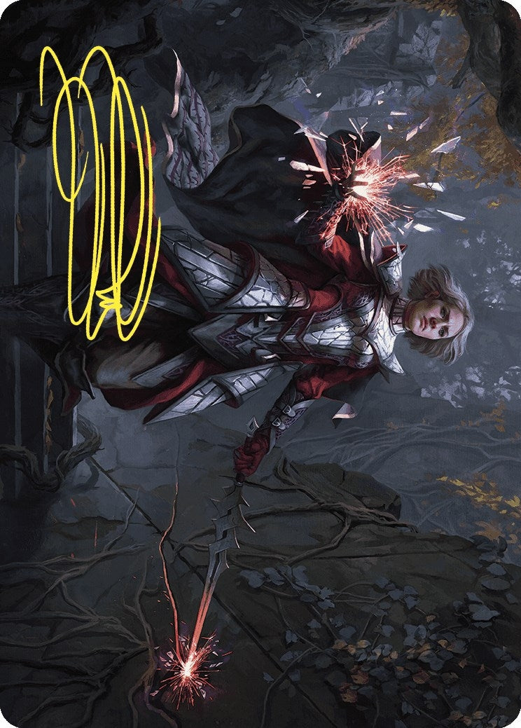 Image for Rowan, Scion of War Art Card (31/81) (Gold-Stamped Signature) (Art Series: Wilds of Eldraine) (31) - Magic: The Gathering