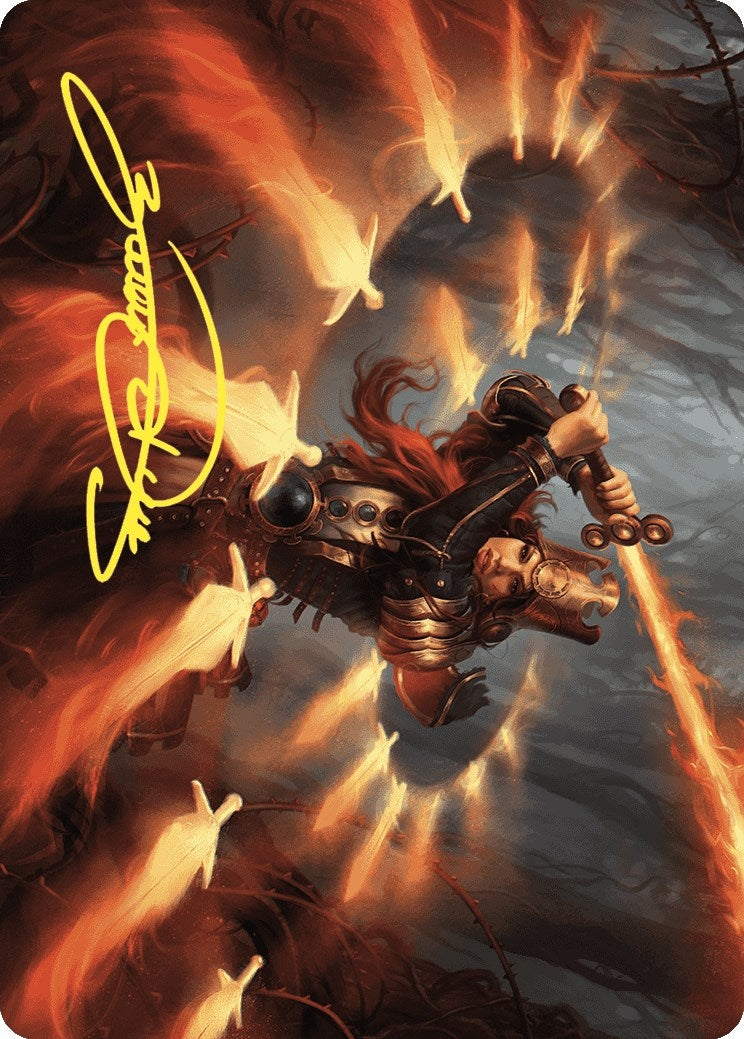 Image for Heartflame Duelist Art Card (Gold-Stamped Signature) (Art Series: Wilds of Eldraine) (38) - Magic: The Gathering