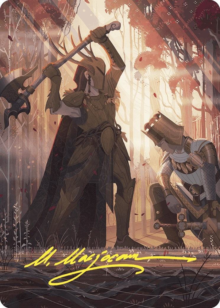 Image for Karmic Justice Art Card (Gold-Stamped Signature) (Art Series: Wilds of Eldraine) (62) - Magic: The Gathering