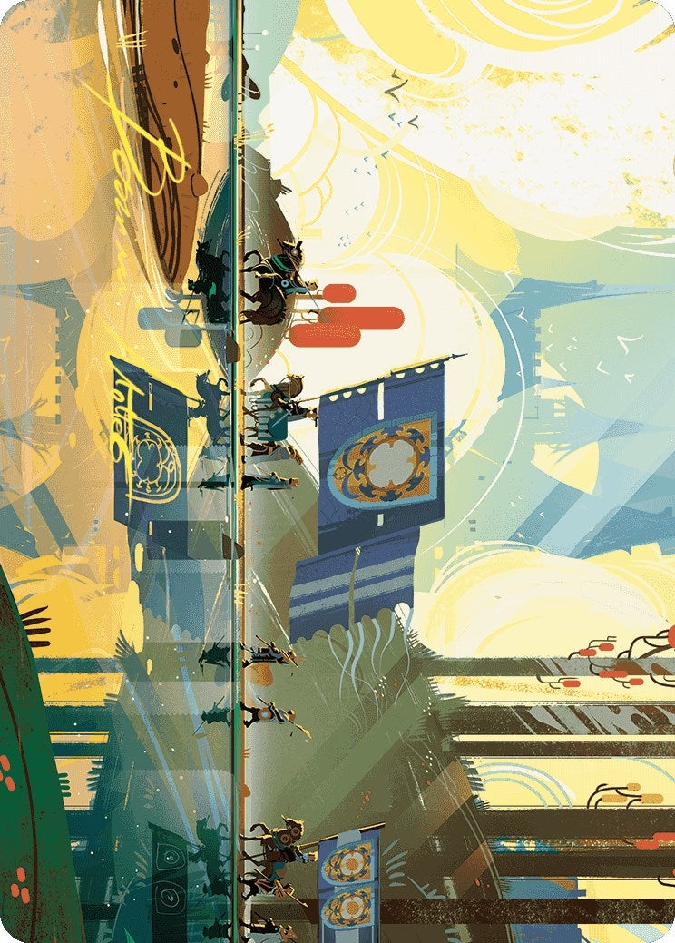 Image for Knightly Valor Art Card (Gold-Stamped Signature) (Art Series: Wilds of Eldraine) (63) - Magic: The Gathering