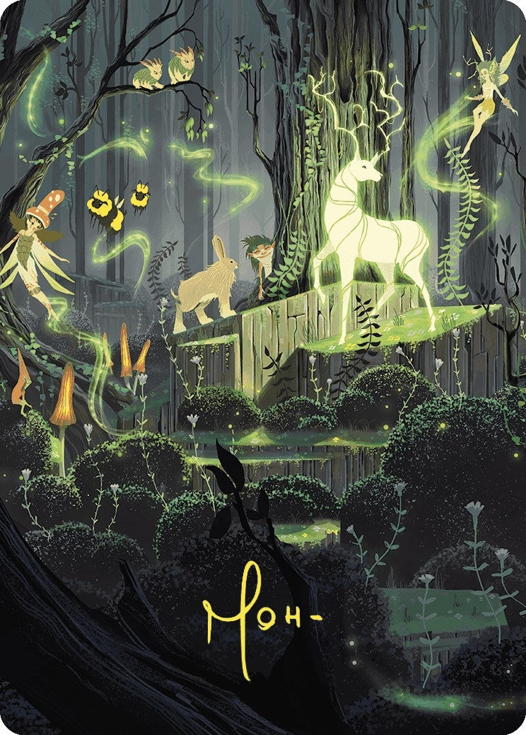 Image for Primal Vigor Art Card (Gold-Stamped Signature) (Art Series: Wilds of Eldraine) (74) - Magic: The Gathering