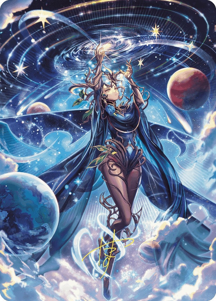 Image for Omniscience Anime Art Card (Gold-Stamped Signature) (Art Series: Wilds of Eldraine) (78) - Magic: The Gathering