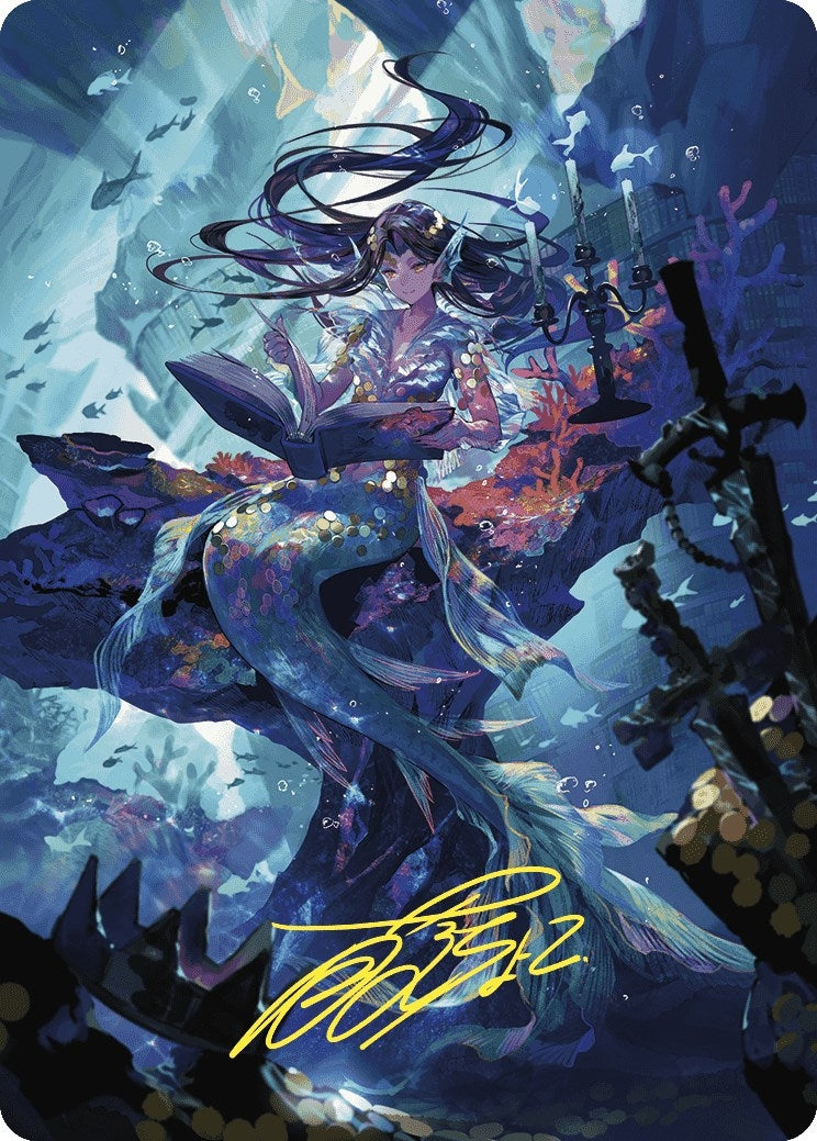 Image for Rhystic Study Art Card (Gold-Stamped Signature) (Art Series: Wilds of Eldraine) (79) - Magic: The Gathering