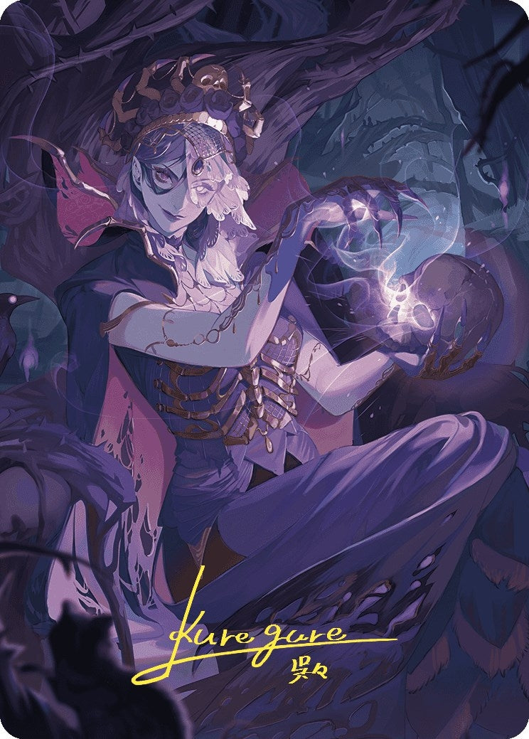 Image for Necropotence Art Card (Gold-Stamped Signature) (Art Series: Wilds of Eldraine) (80) - Magic: The Gathering