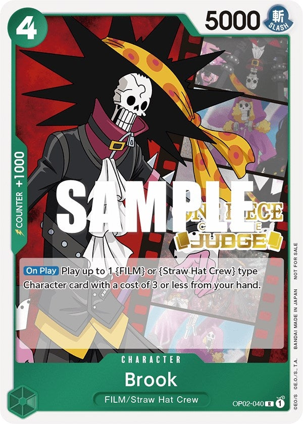 Image for Brook (Judge Pack Vol. 2) (One Piece Promotion Cards) (OP02-040) - One Piece Card Game
