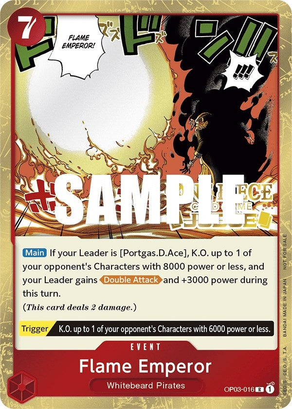 Image for Flame Emperor (Judge Pack Vol. 2) (One Piece Promotion Cards) (OP03-016) - One Piece Card Game