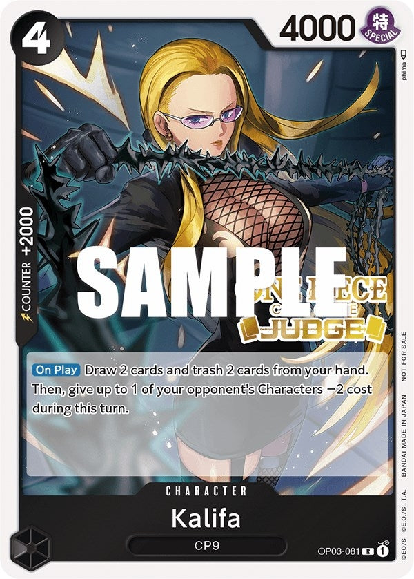 Image for Kalifa (Judge Pack Vol. 2) (One Piece Promotion Cards) (OP03-081) - One Piece Card Game