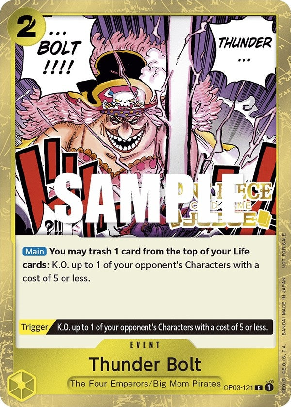 Image for Thunder Bolt (Judge Pack Vol. 2) (One Piece Promotion Cards) (OP03-121) - One Piece Card Game
