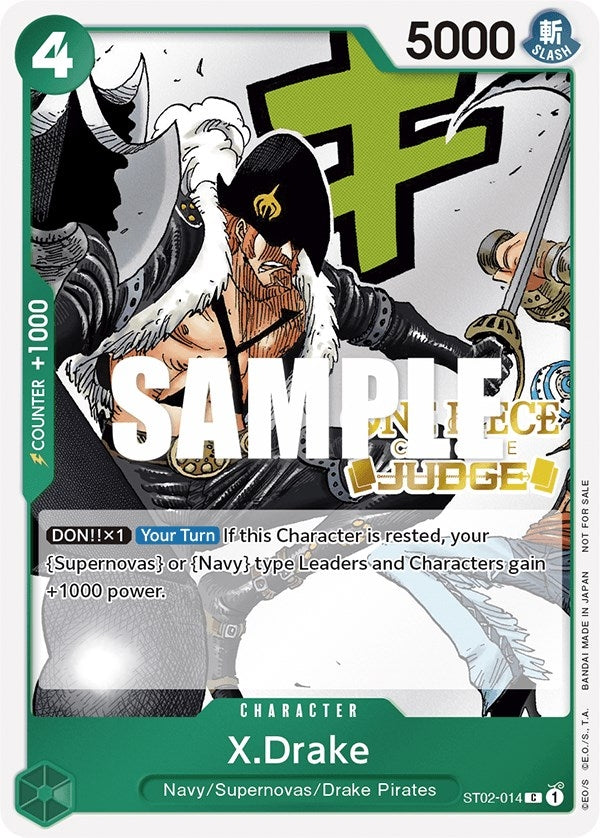 Image for X.Drake (Judge Pack Vol. 2) (One Piece Promotion Cards) (ST02-014) - One Piece Card Game