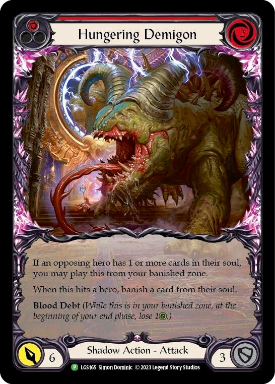 Image for Hungering Demigon (Red) - LGS165 (Flesh and Blood: Promo Cards) (LGS165) - Flesh and Blood TCG