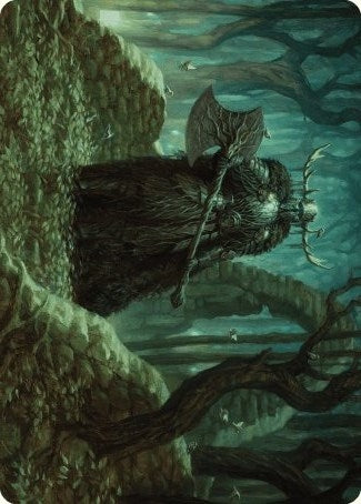 Image for Mosswood Dreadknight Art Card (Art Series: Wilds of Eldraine) (40) - Magic: The Gathering