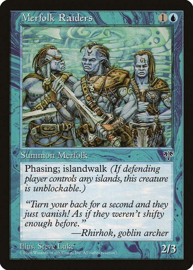 Image for Merfolk Raiders (Mirage) - Magic: The Gathering
