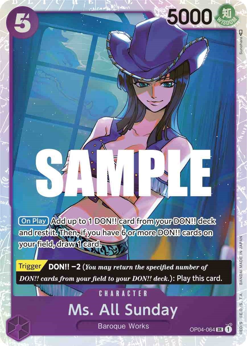 Image for Ms. All Sunday (Kingdoms of Intrigue) (OP04-064) - One Piece Card Game