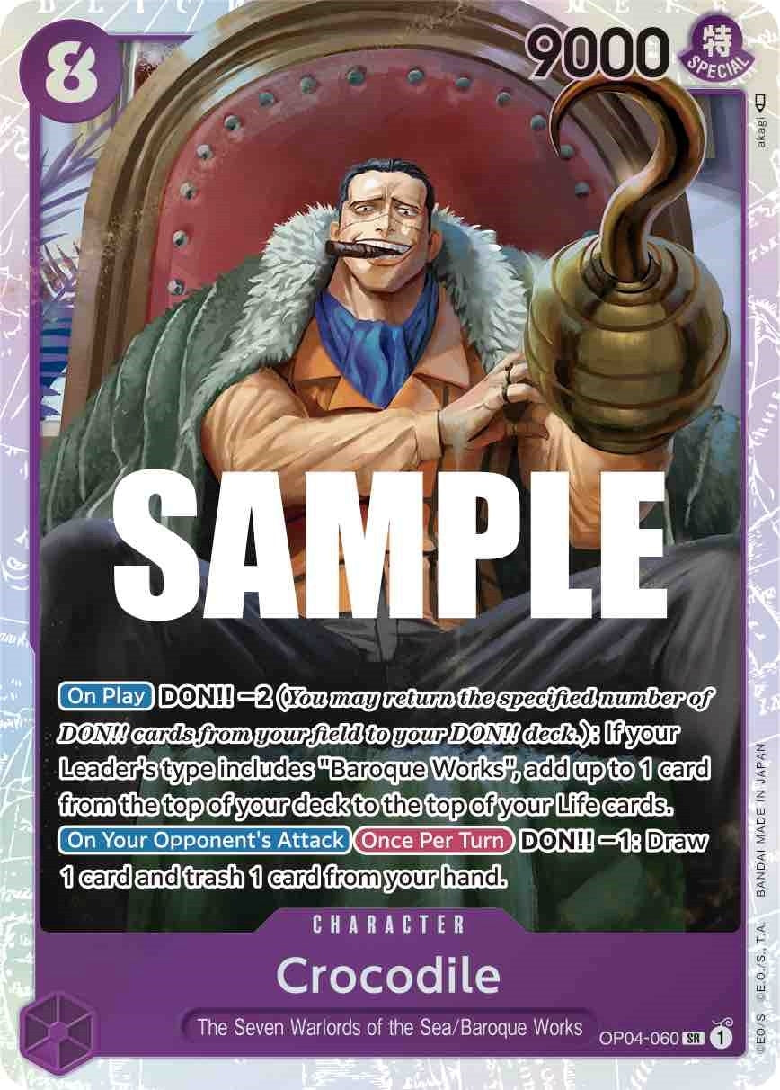 Image for Crocodile (060) (Kingdoms of Intrigue) (OP04-060) - One Piece Card Game