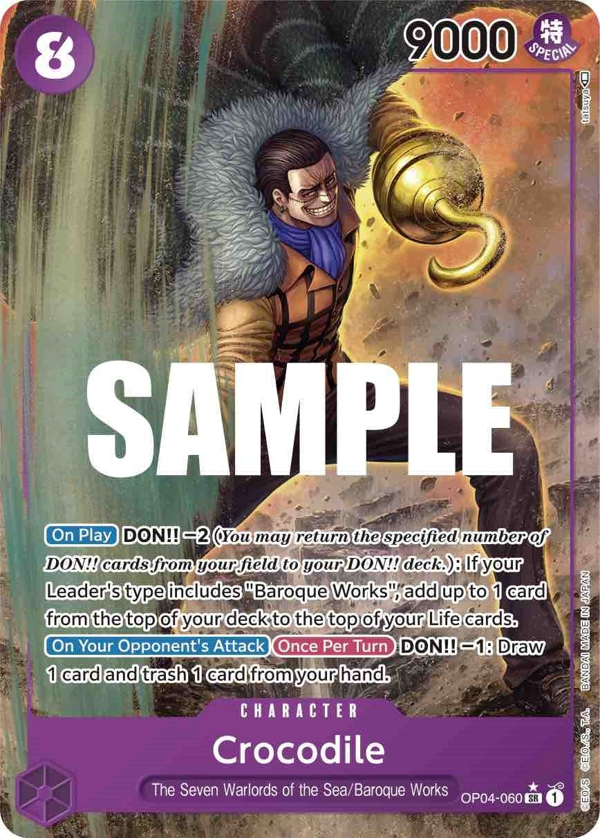 Image for Crocodile (060) (Alternate Art) (Kingdoms of Intrigue) (OP04-060) - One Piece Card Game