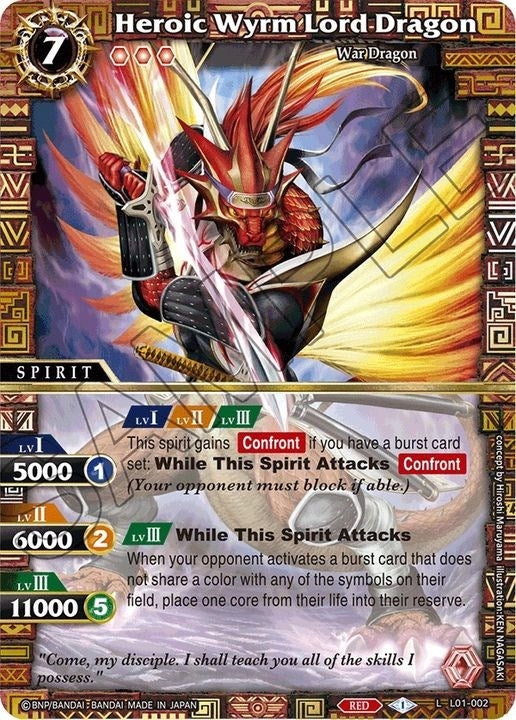 Image for Heroic Wyrm Lord Dragon (Lore Set 01: Ancient Heroes) (L01-002) - Battle Spirits Saga