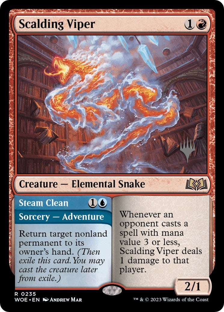 Image for Scalding Viper (Promo Pack: Wilds of Eldraine) (235) - Magic: The Gathering