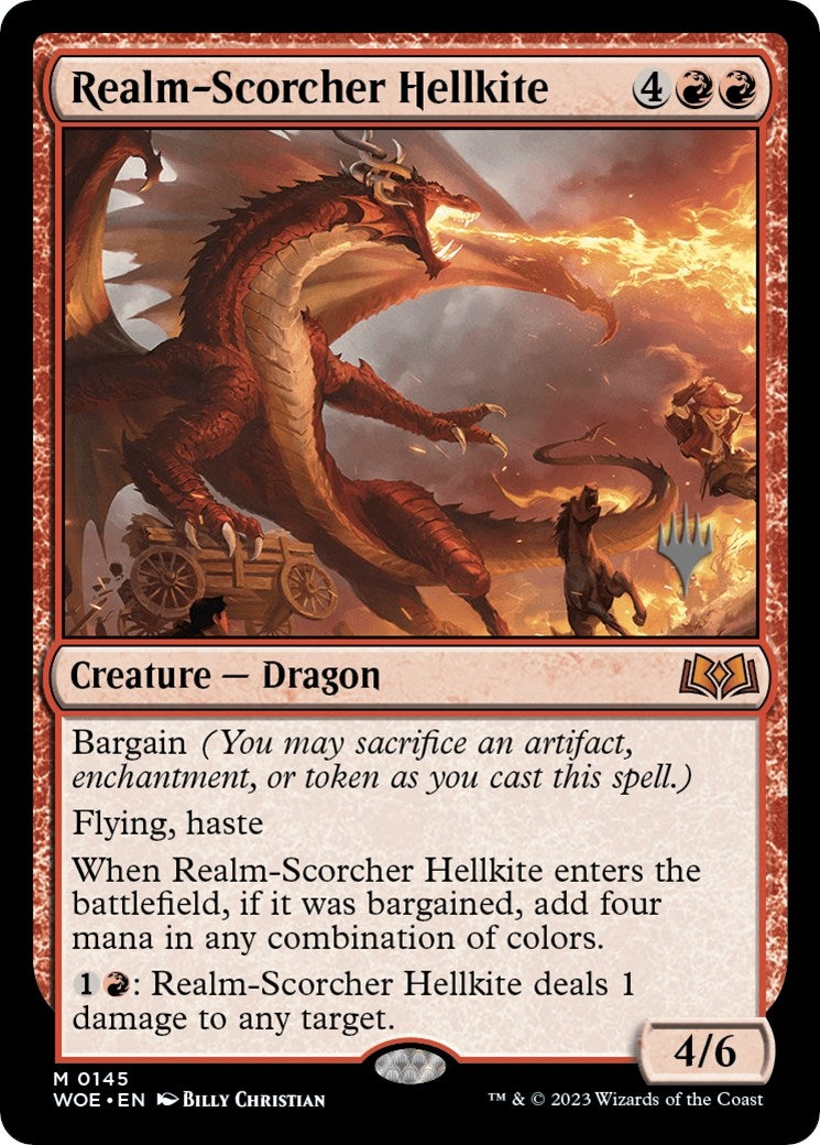 Image for Realm-Scorcher Hellkite (Promo Pack: Wilds of Eldraine) (145) - Magic: The Gathering