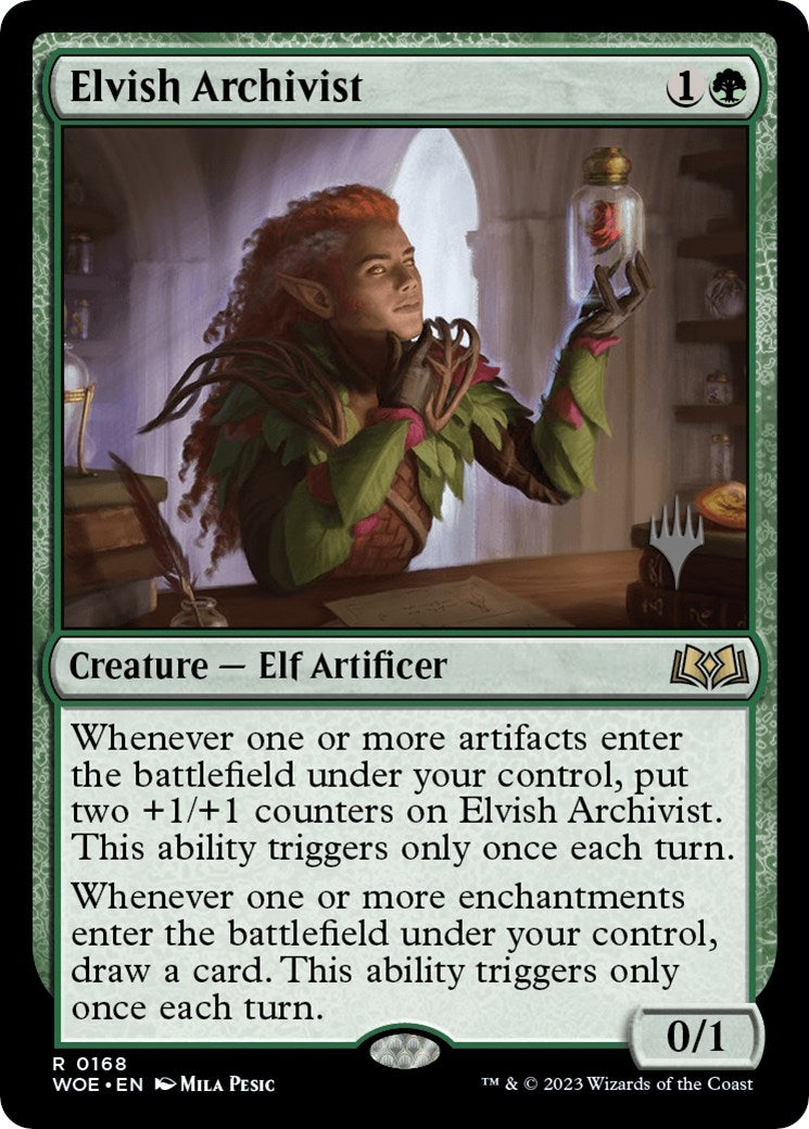 Image for Elvish Archivist (Promo Pack: Wilds of Eldraine) (168) - Magic: The Gathering