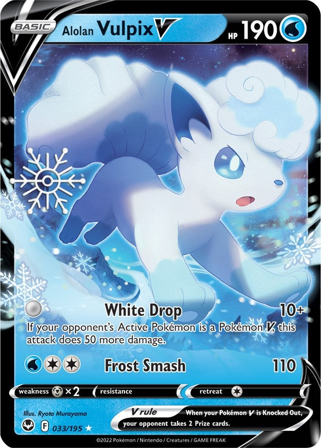 Image for Alolan Vulpix V - 033/195 (Holiday Calendar) (Miscellaneous Cards & Products) (033/195) - Pokemon