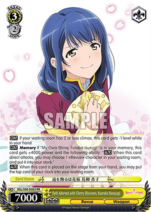 Image for Path Adorned with Cherry Blossoms, Kaoruko Hanayagi (Revue Starlight The Movie) (RSL/S98-E002 RR) - Weiss Schwarz