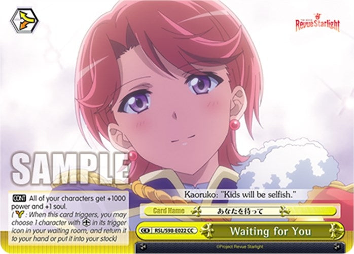 Image for Waiting for You (Revue Starlight The Movie) (RSL/S98-E022 CC) - Weiss Schwarz