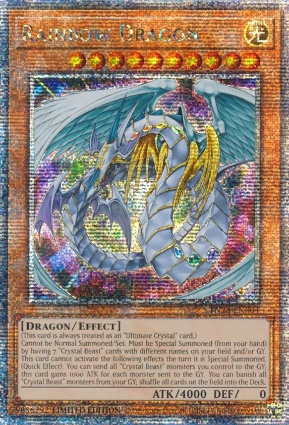 Image for Rainbow Dragon (Quarter Century Secret Rare) (25th Anniversary Tin: Dueling Heroes) (TN23-EN004) - YuGiOh